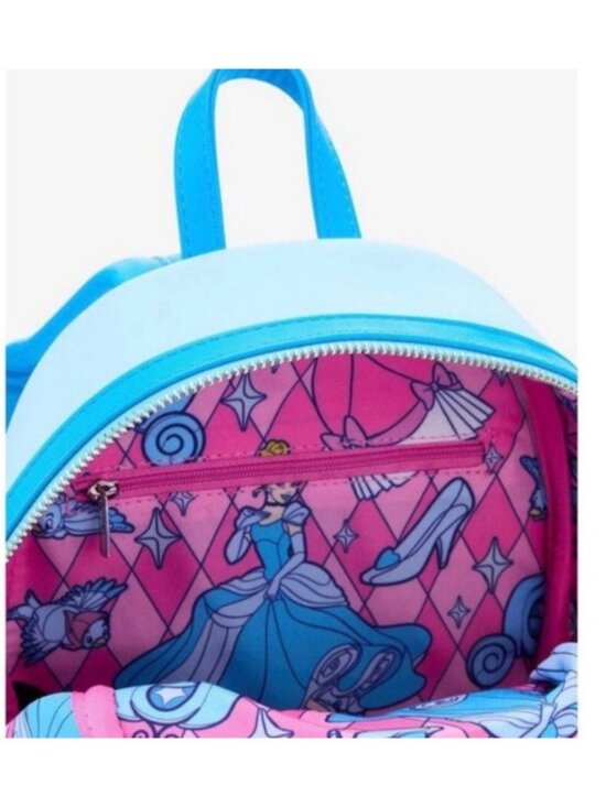 Loungefly Disney Cinderella Stained Glass Portrait Mini Backpack NWT main image 4